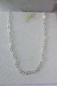 Choker elo coração • folheado a prata