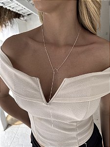 Gravata triângulo • folheado a prata