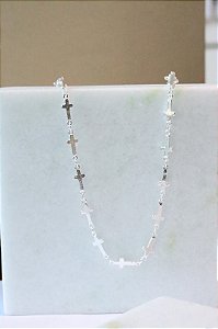 Choker Cruz • folheado a prata