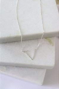 Choker aro triângulo • folheado a prata