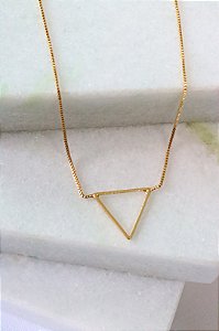 Choker aro triângulo • folheado a ouro