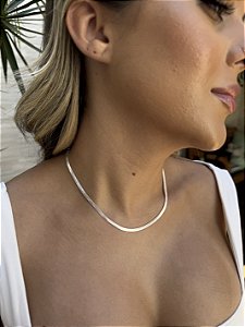 Choker fita • folheado a prata