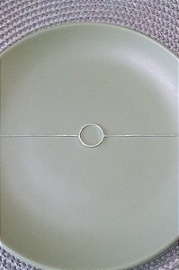 Choker aro círculo • folheado a prata