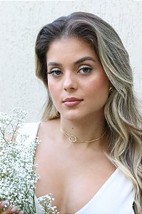 Choker nó duplo • folheado a ouro