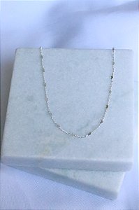 Choker coração chapinha • folheado a prata