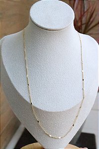 Longo coração chapinha • folheado a ouro