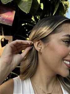 Ear hook tubo • folheado a ouro