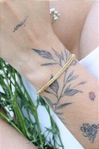 Pulseira telinha • folheado a ouro