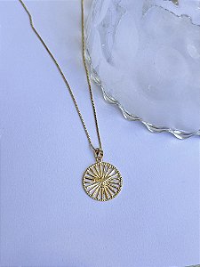 Colar divino círculo • folheado a ouro