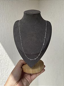 Longo elo coração • folheado a prata