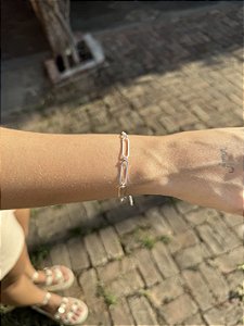 Pulseira corrente • folheado a prata
