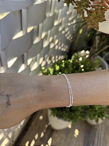 Pulseira mini bolinhas • folheado a prata