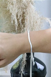 Pulseira fita dupla • folheado a prata
