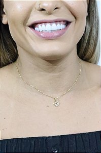 Colar coração mini • folheado a ouro