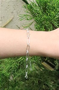Pulseira elos largos • folheado a prata