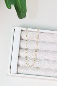 Tornozeleira elo coração • folheado a ouro