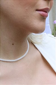 Choker telinha • folheado a prata