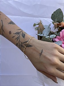 Pulseira trevinho aro • folheado a ouro