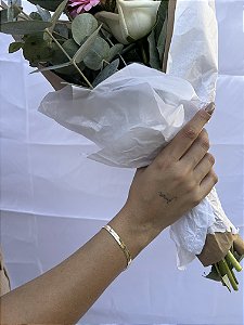 Pulseira fita grossa • folheado a ouro