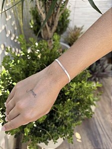 Pulseira fita • folheado a prata