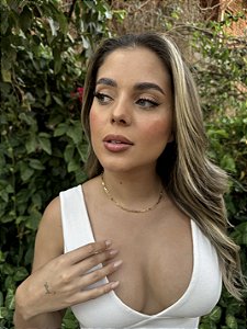 Choker quadriculada • folheado a ouro