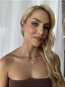 Colar divino zircônia • folheado a prata