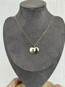 Colar coração personalizado • folheado a ouro