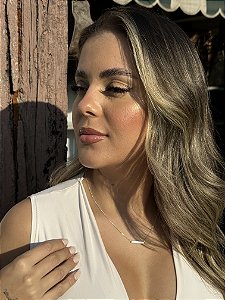 Colar tubo minimalista • folheado a prata