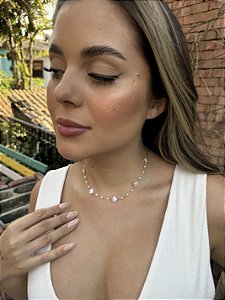 Choker concha pérola • folheado a ouro