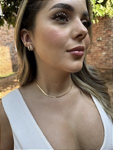 Choker malha • folheado a ouro