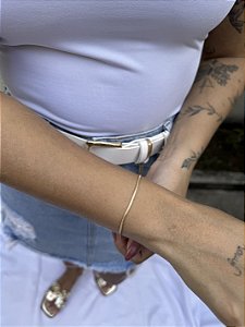 Pulseira malha fina • folheado a ouro