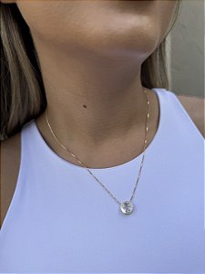 Colar filho medalha lisa • folheado a ouro