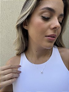 Colar filha mini • folheado a prata