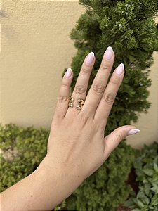 Anel 4 gotas • folheado a ouro