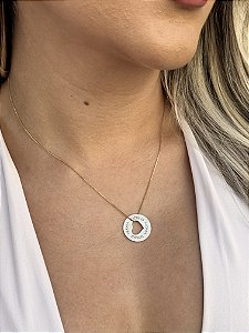 Colar medalha coração vazado • personalizado