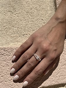 Anel corrente duplo • folheado prata