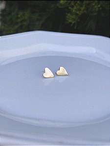 Brinco coração charme P • folheado a ouro