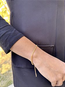 Pulseira tubinho • folheado a ouro