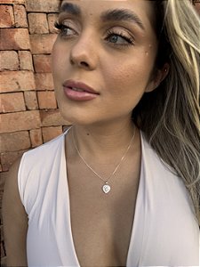 Colar coração rainha • folheado a prata