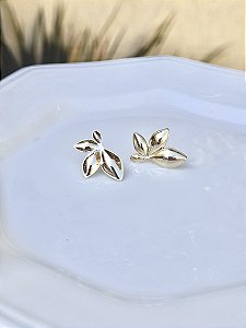 Brinco florais • folheado a ouro