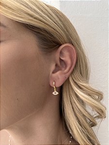 Argola olho turco • folheado a ouro