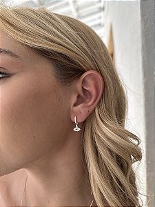 Argola olho turco • folheado a prata