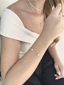 Bracelete oval • folheado a prata