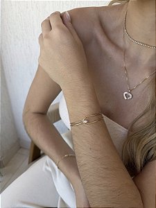 Bracelete fios • folheado a ouro