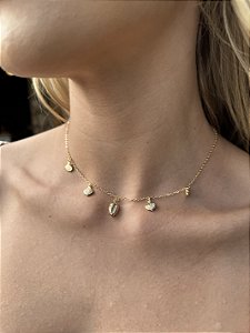 Choker búzios • folheado a ouro