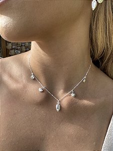 Choker búzios • folheado a prata