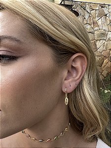 Argola búzios • folheado a ouro