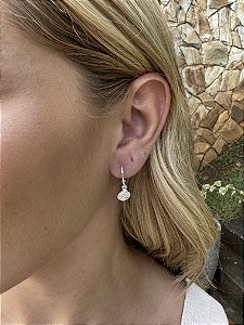 Argola conchinhas • folheado a prata