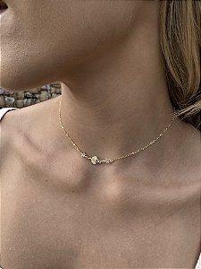 Choker estrela concha • folheado a ouro