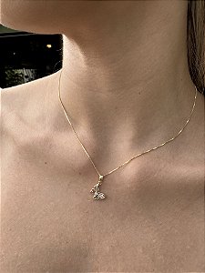 Colar butterfly color • folheado a ouro